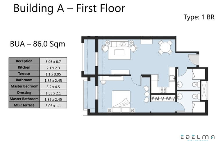 1 BR Apartment with Pool view-Edelma - 4